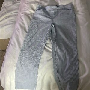 Hilary Radley Blue and White Striped Pants